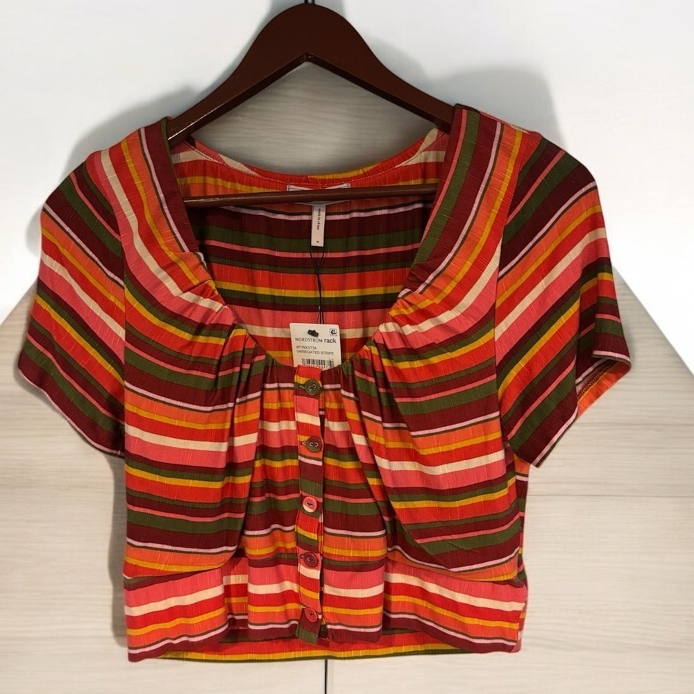 BCBGeneration Midii Stripe Top NWT